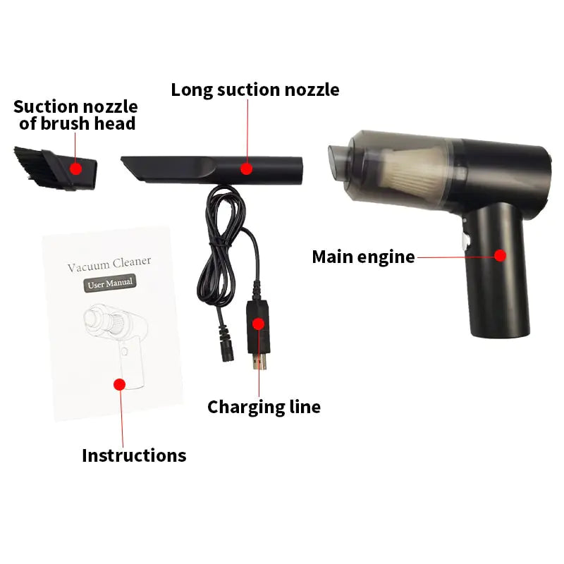Draadloze Auto Stofzuiger - Car Essentials